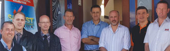 From left to right: Leon Poulton (Cirtech), Gert Wessels (Renesas), Johnny Hanson (Renesas), Rob McMaster (NuVision), Mark Smith (NuVision), Kieron Malloy (GTT), Andrew Dixon (Electrocomp), Jeandre van Molendorff (Deman).